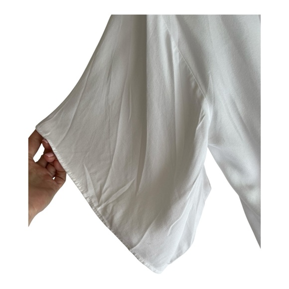 Summer top tie front kimono sleeve deep V - Picture 4 of 10